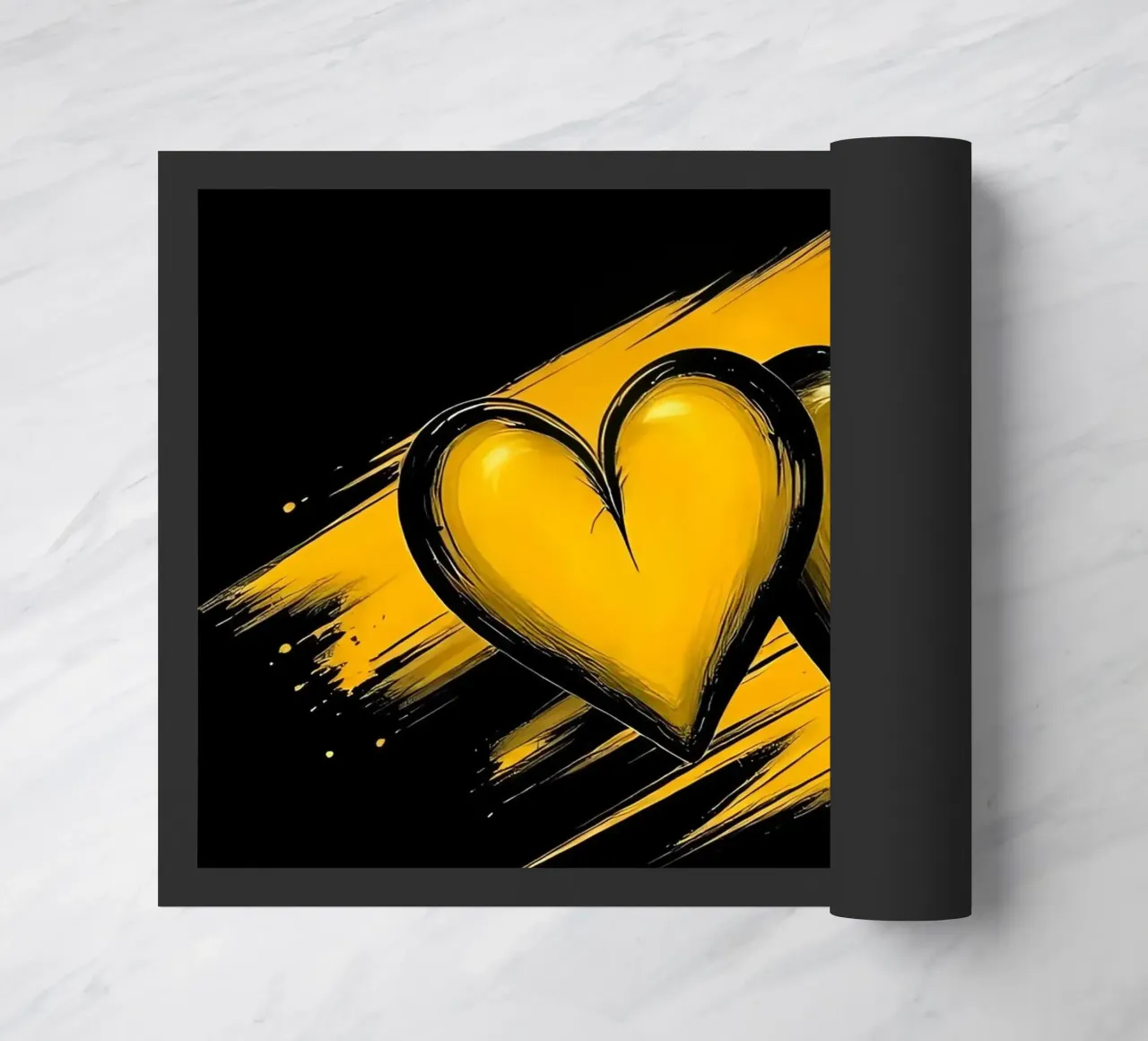 Cuori_2 zerbino da schwarz-gelb by LK