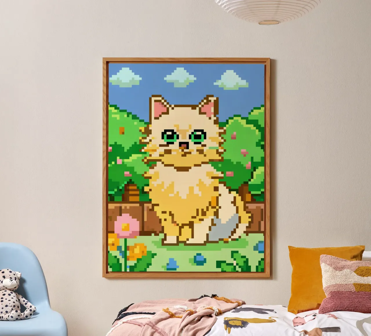 Yellow Cat In The Garden alu-dibond by DOG AND CAT