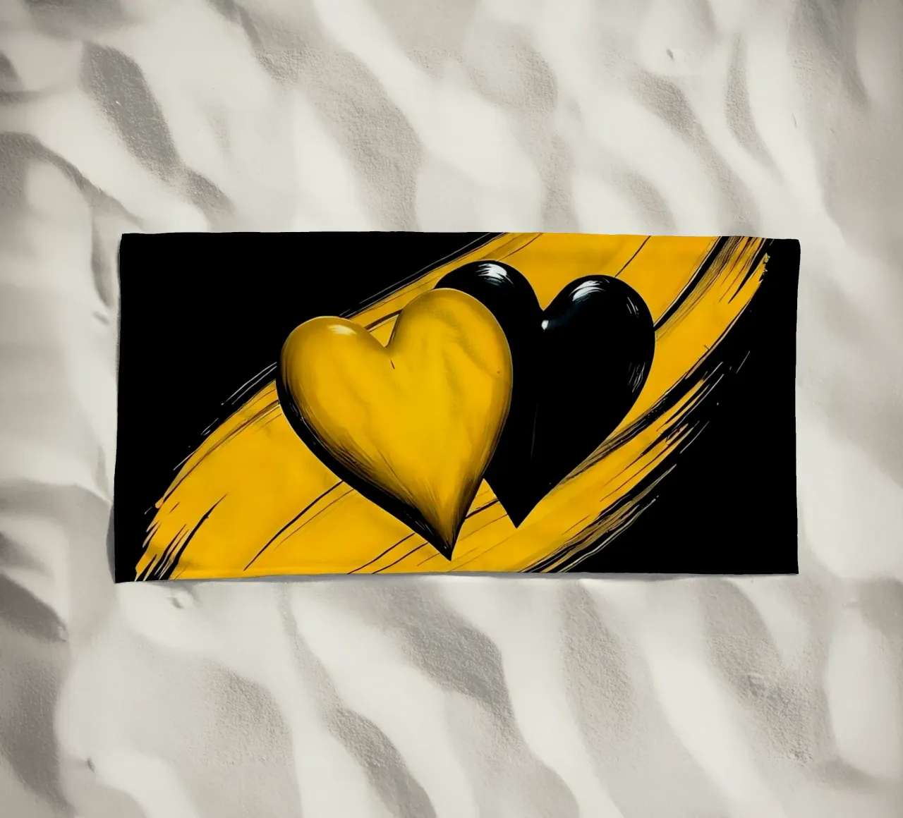 Cuori_3 telo mare da schwarz-gelb by LK