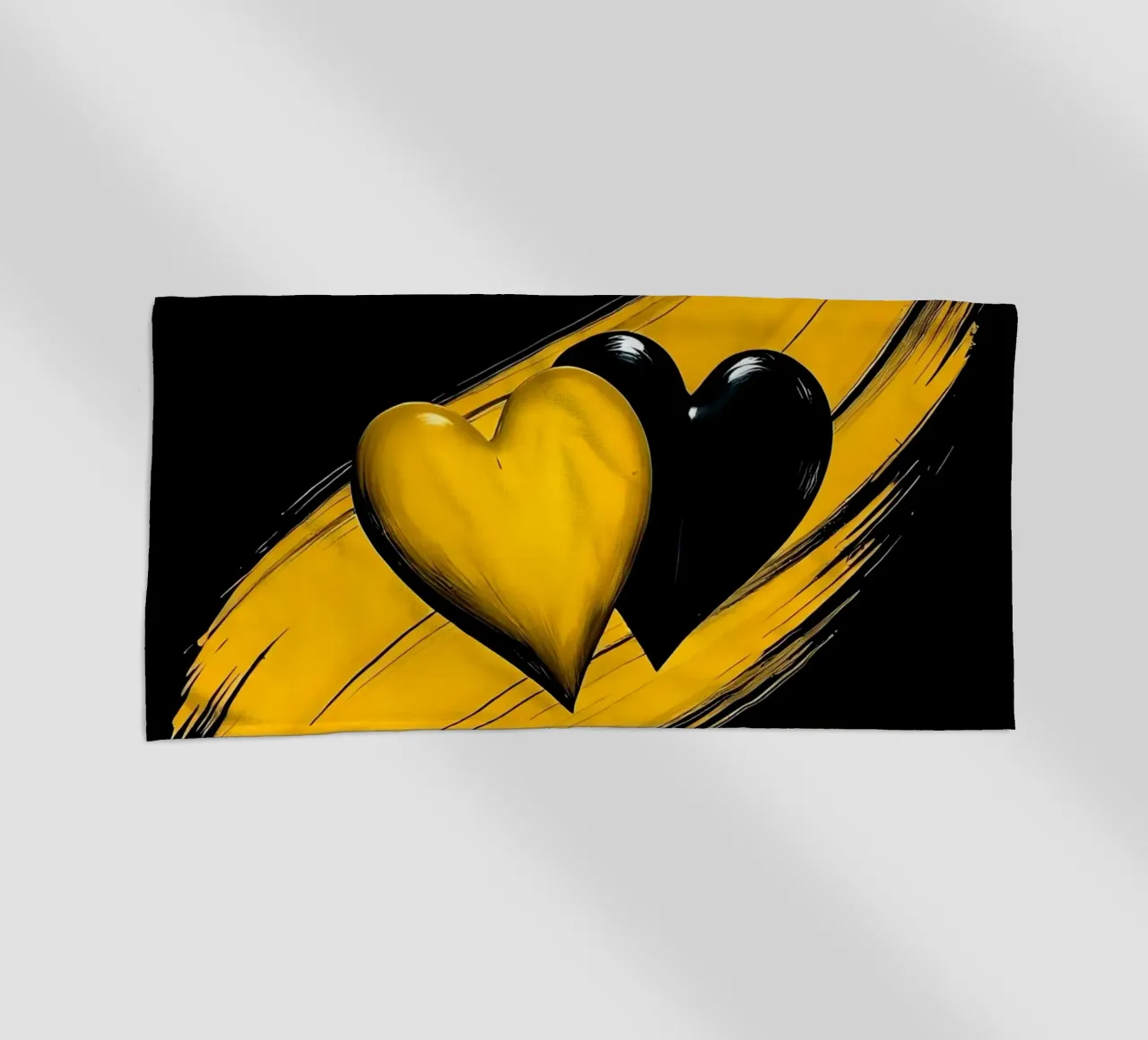 Cuori_3 telo mare da schwarz-gelb by LK
