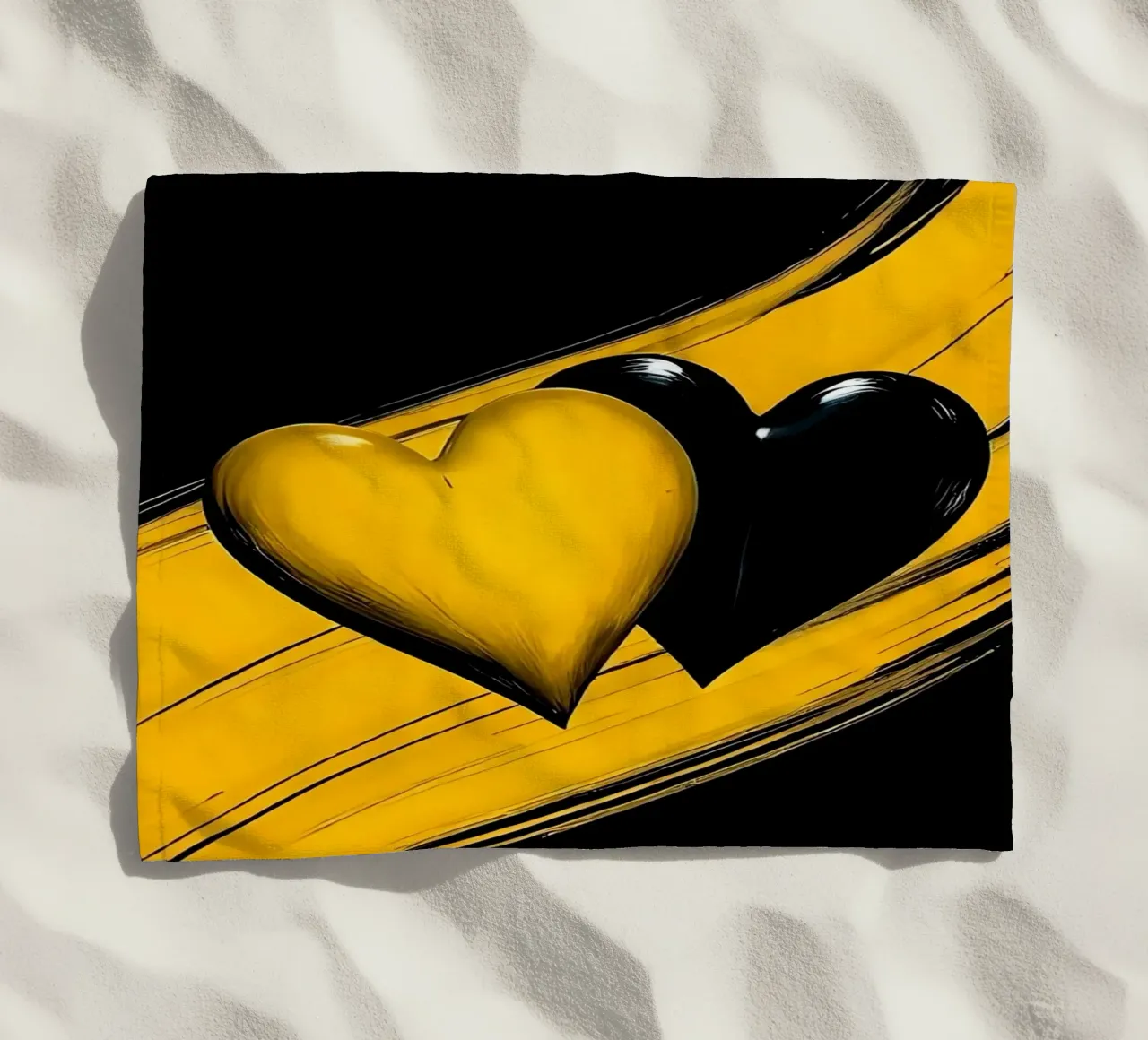 Cuori_3 telo mare da schwarz-gelb by LK