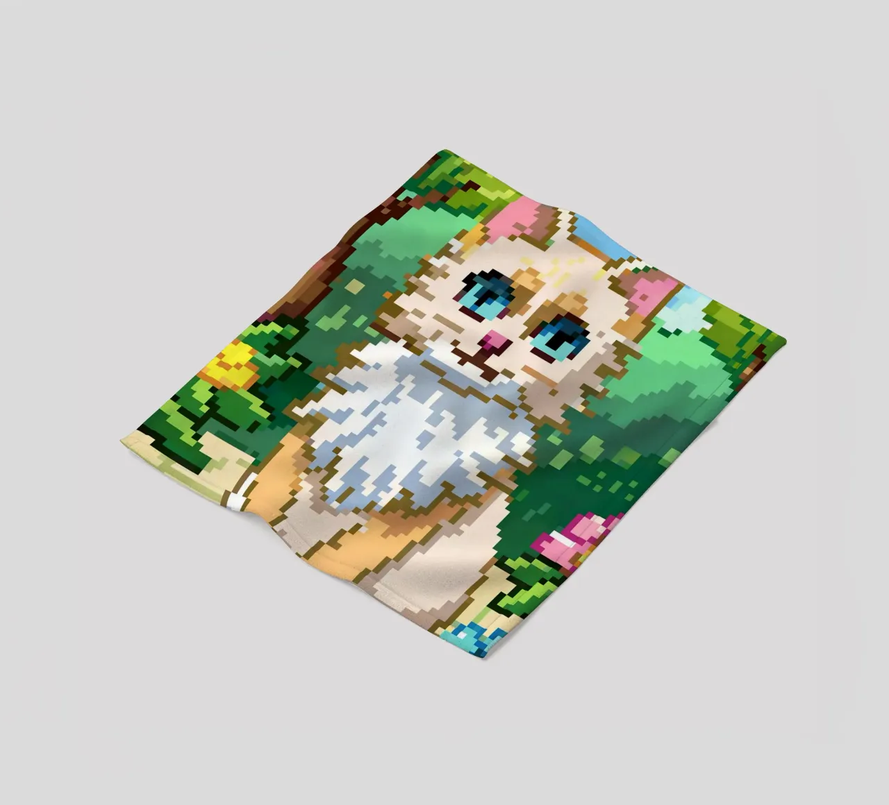 Orange Cat In The Park fleece blanket by DOG AND CAT