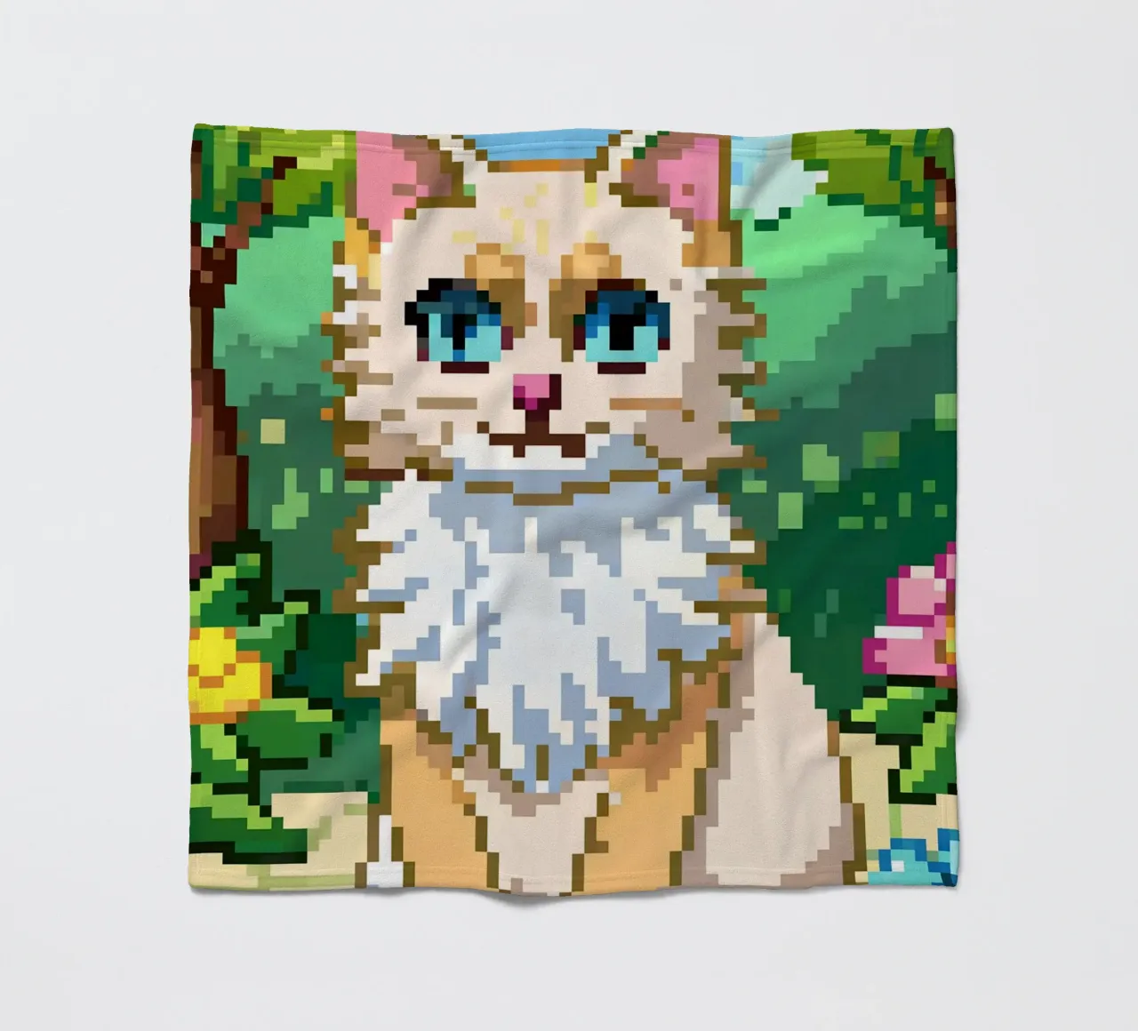 Orange Cat In The Park fleece blanket by DOG AND CAT