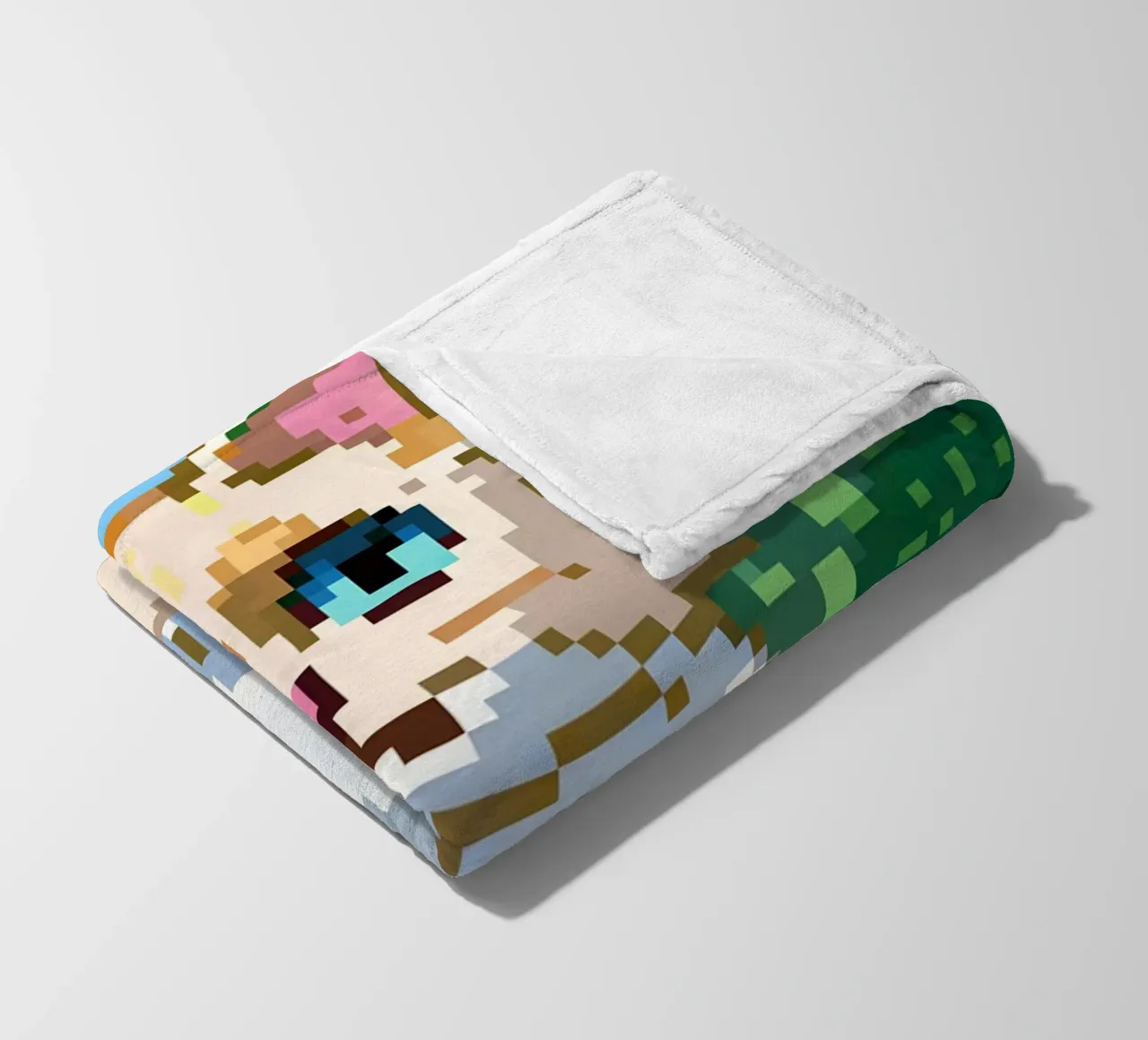 Orange Cat In The Park fleece blanket by DOG AND CAT
