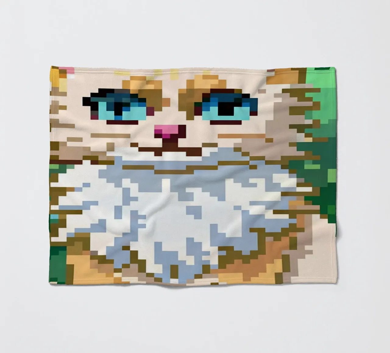 Orange Cat In The Park fleece blanket by DOG AND CAT