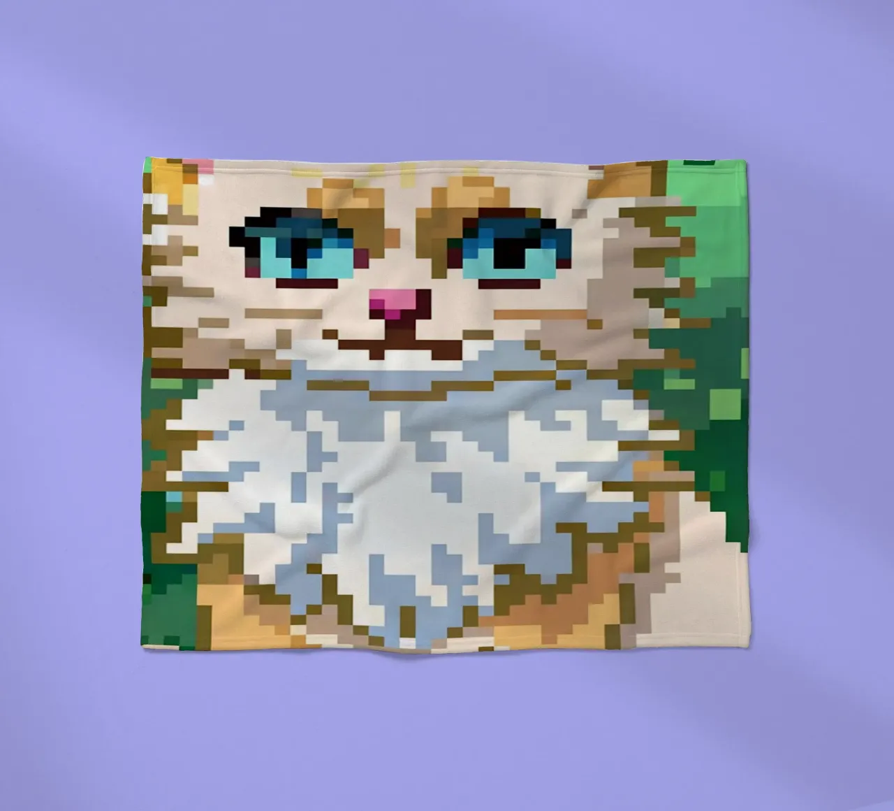 Orange Cat In The Park fleece blanket by DOG AND CAT