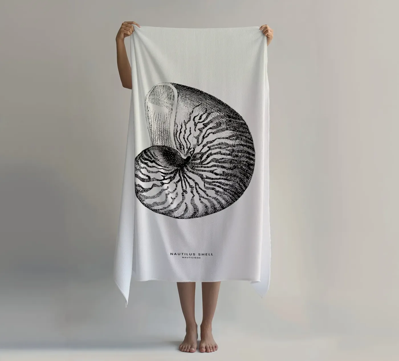 Nautilus Shell beach towel by Flora & Fauna