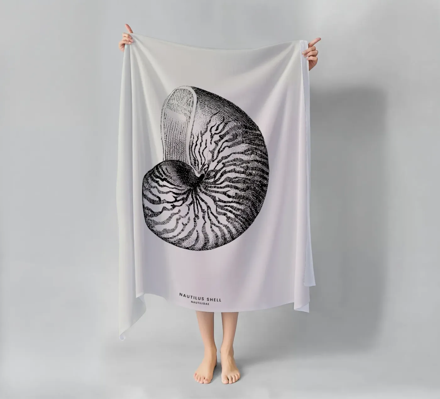 Nautilus Shell beach towel by Flora & Fauna