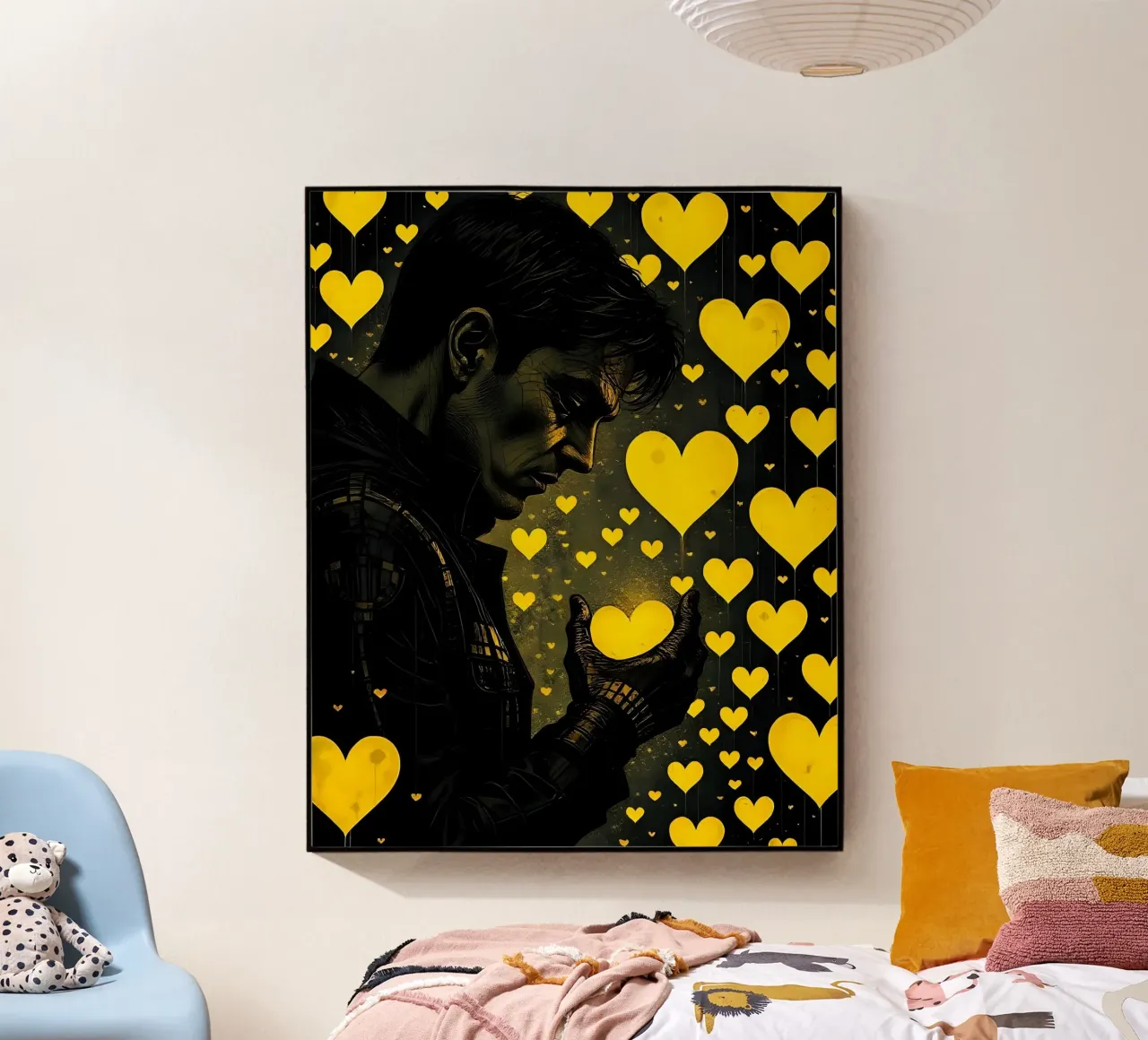 Cuori_4 plexiglass da schwarz-gelb by LK