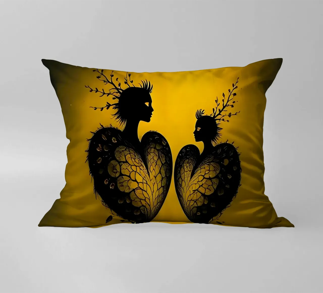 Cuori_5 cuscino da schwarz-gelb by LK