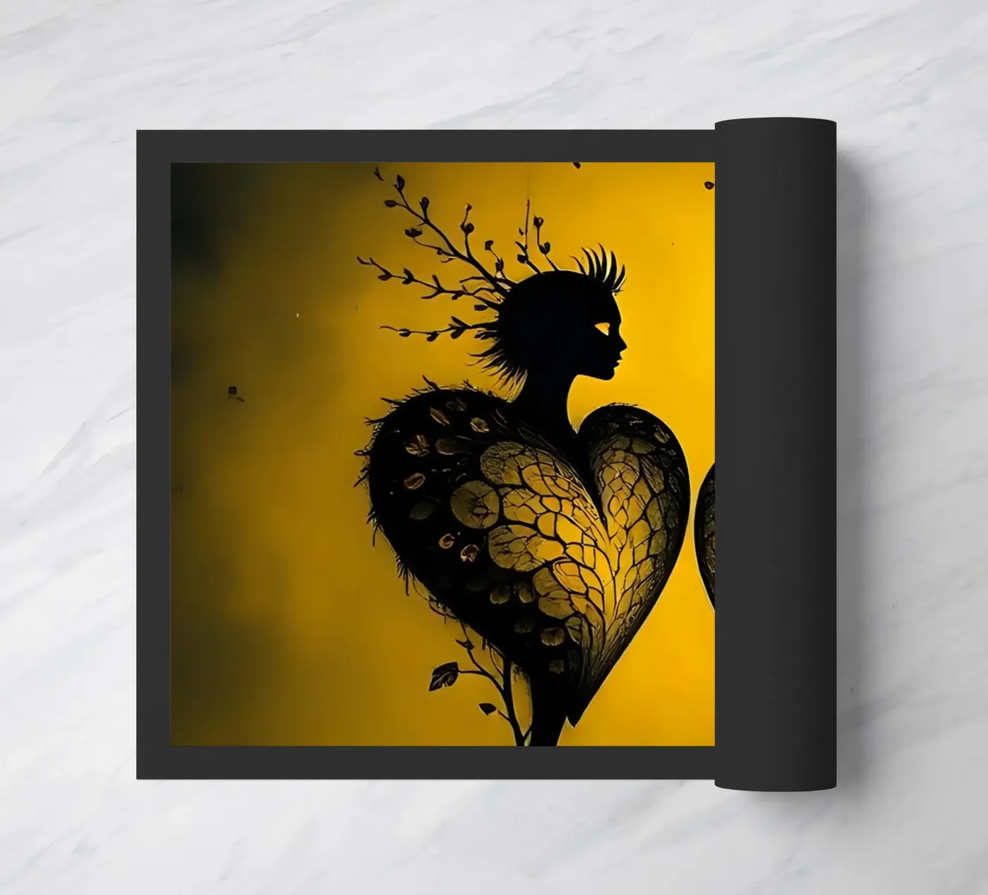 Cuori_5 zerbino da schwarz-gelb by LK