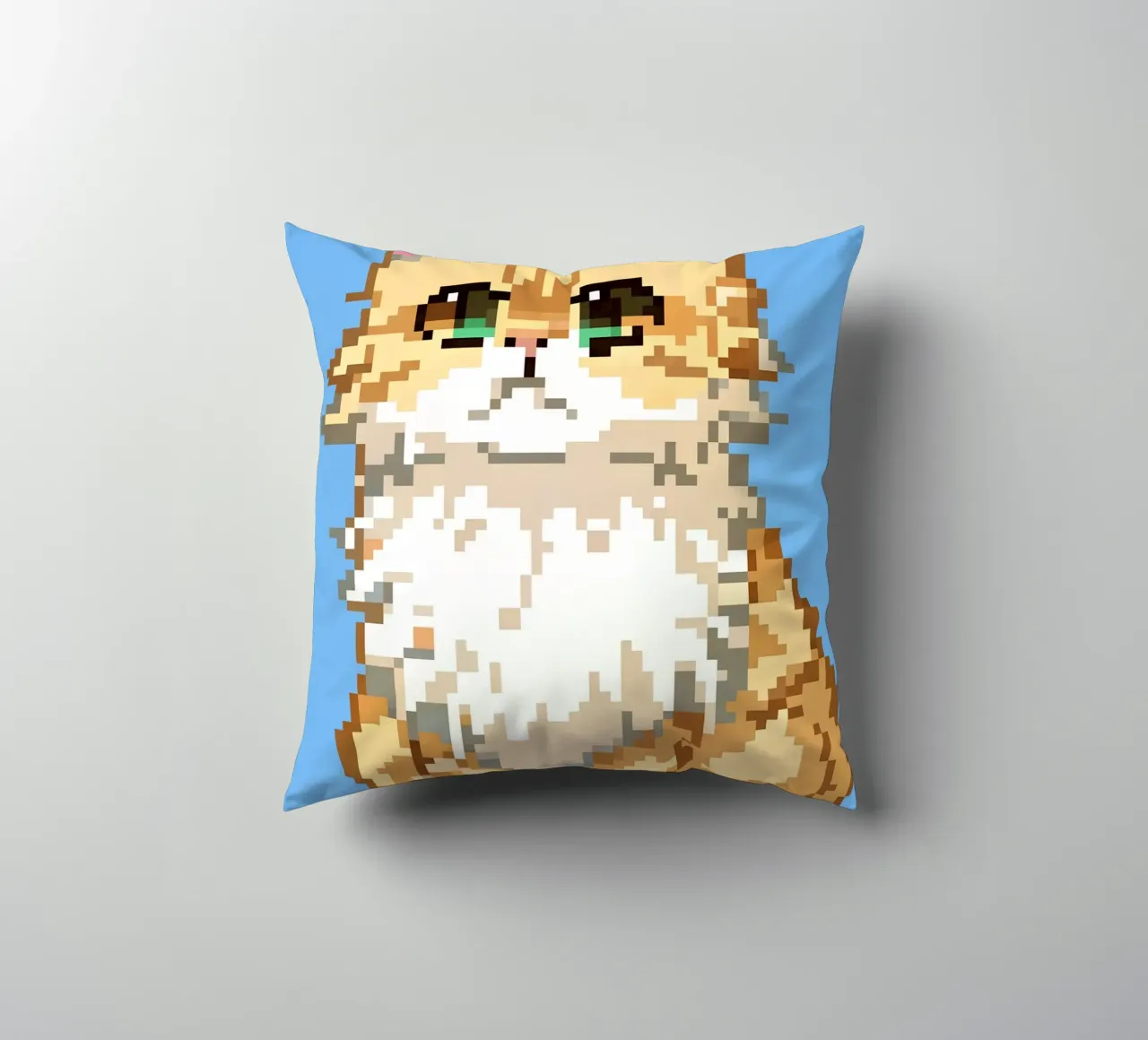 Cute Orange Cat decorative cushion by DOG AND CAT