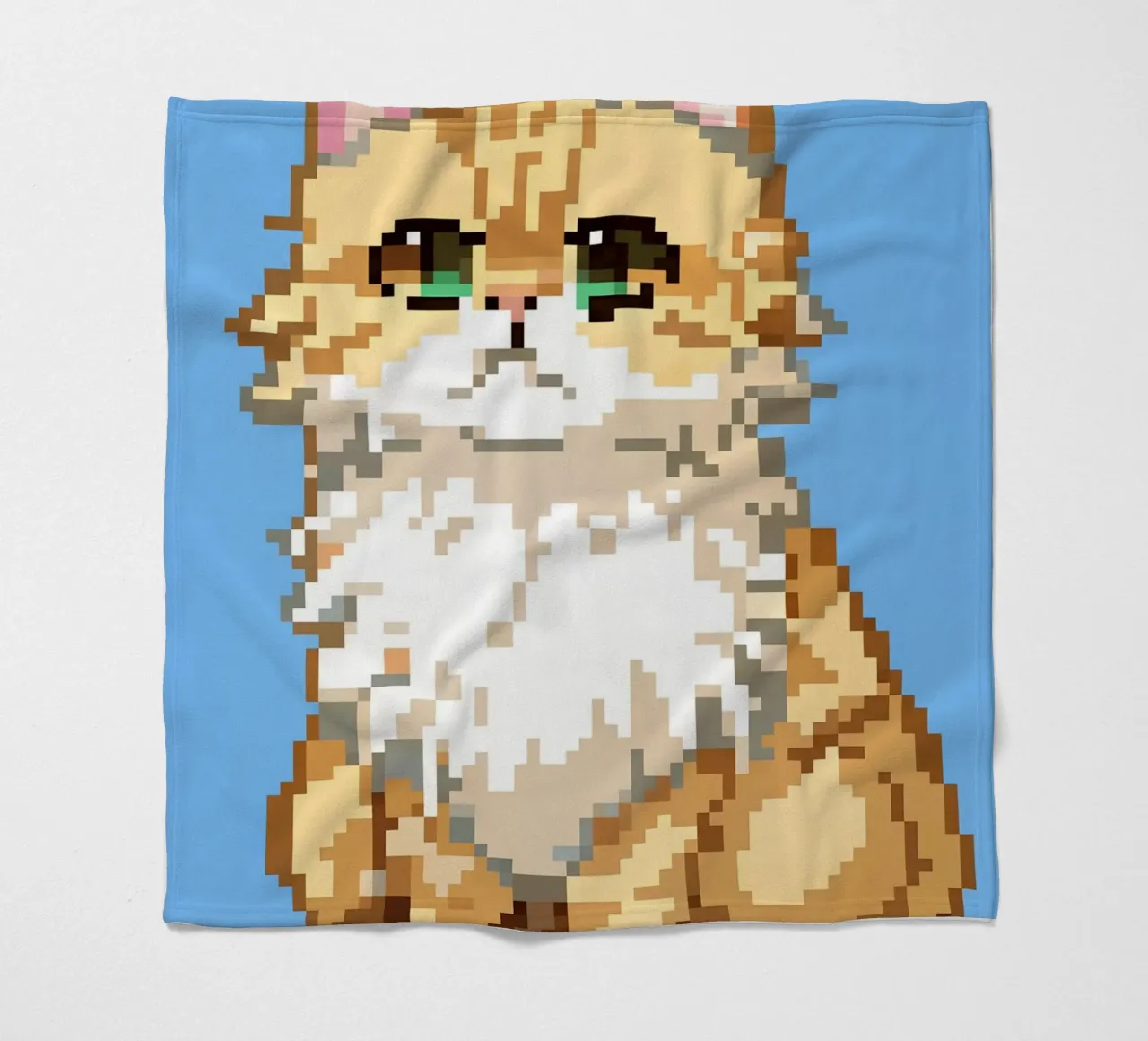 Cute Orange Cat fleece blanket by DOG AND CAT
