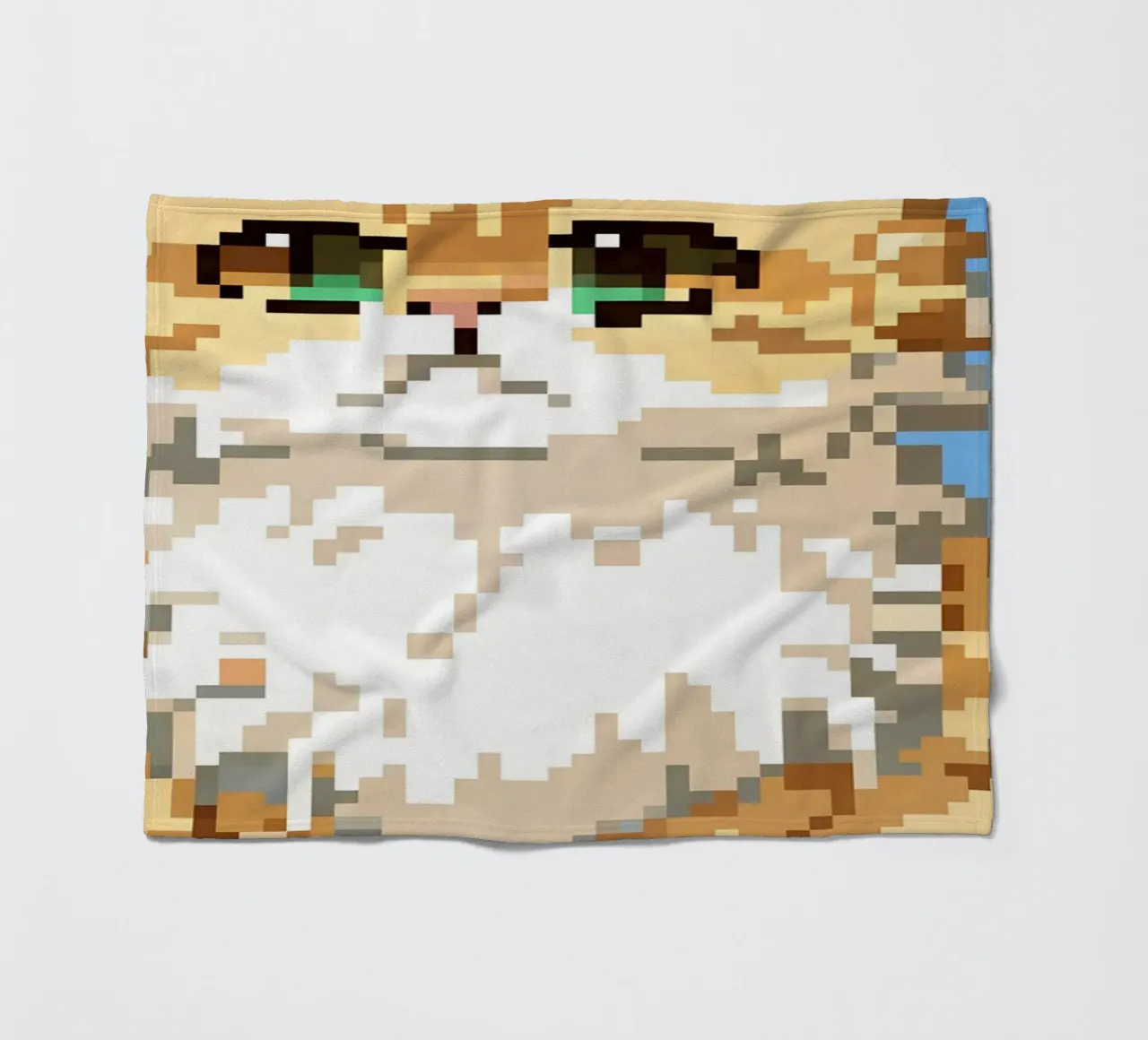 Cute Orange Cat fleece blanket by DOG AND CAT