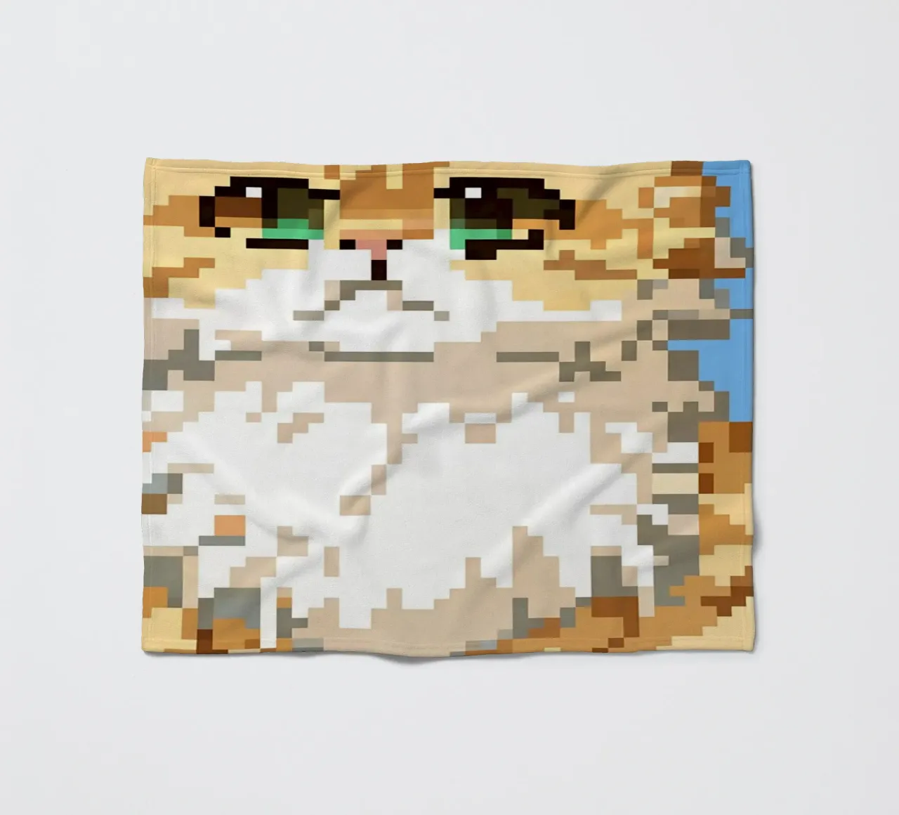 Cute Orange Cat fleece blanket by DOG AND CAT