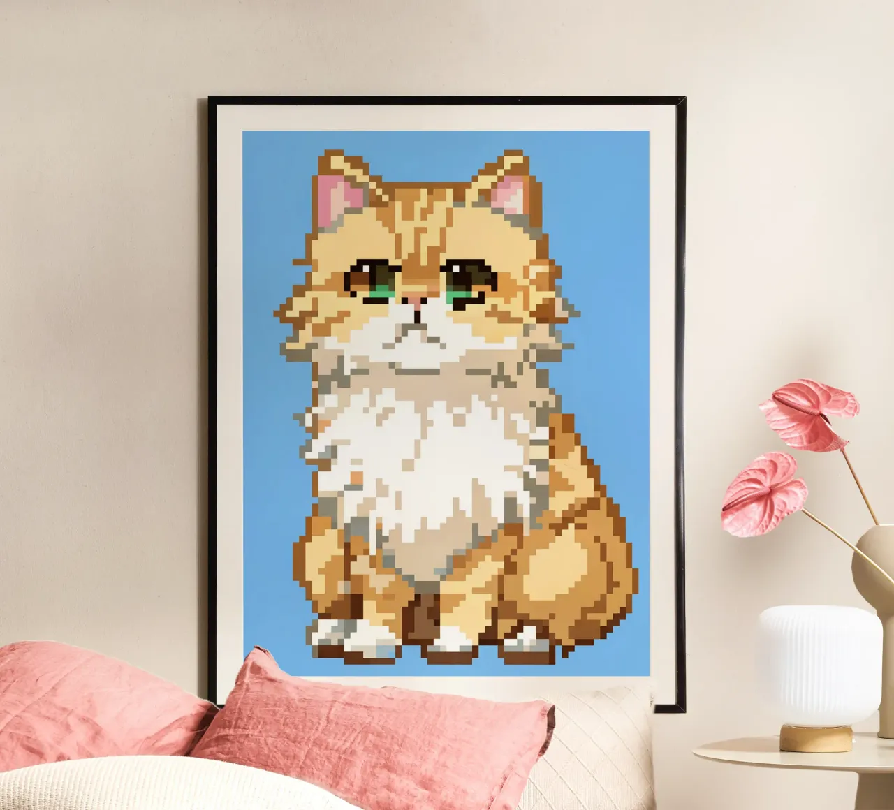 Cute Orange Cat hahnemühle by DOG AND CAT
