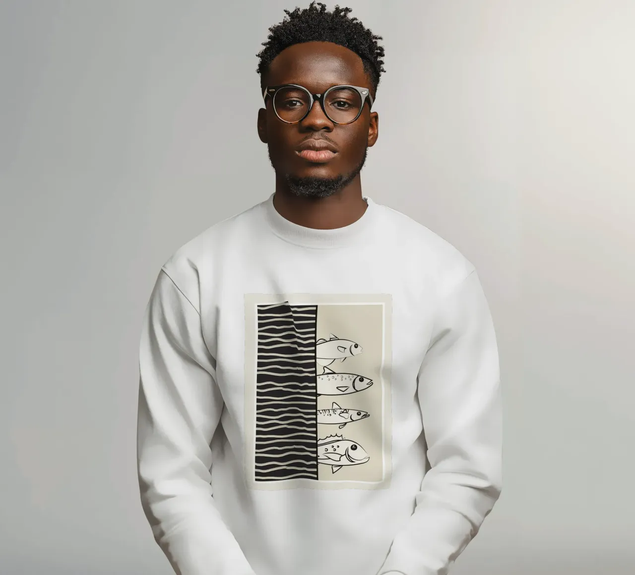 Abstract Fishes On A Wave felpa da Flow Line