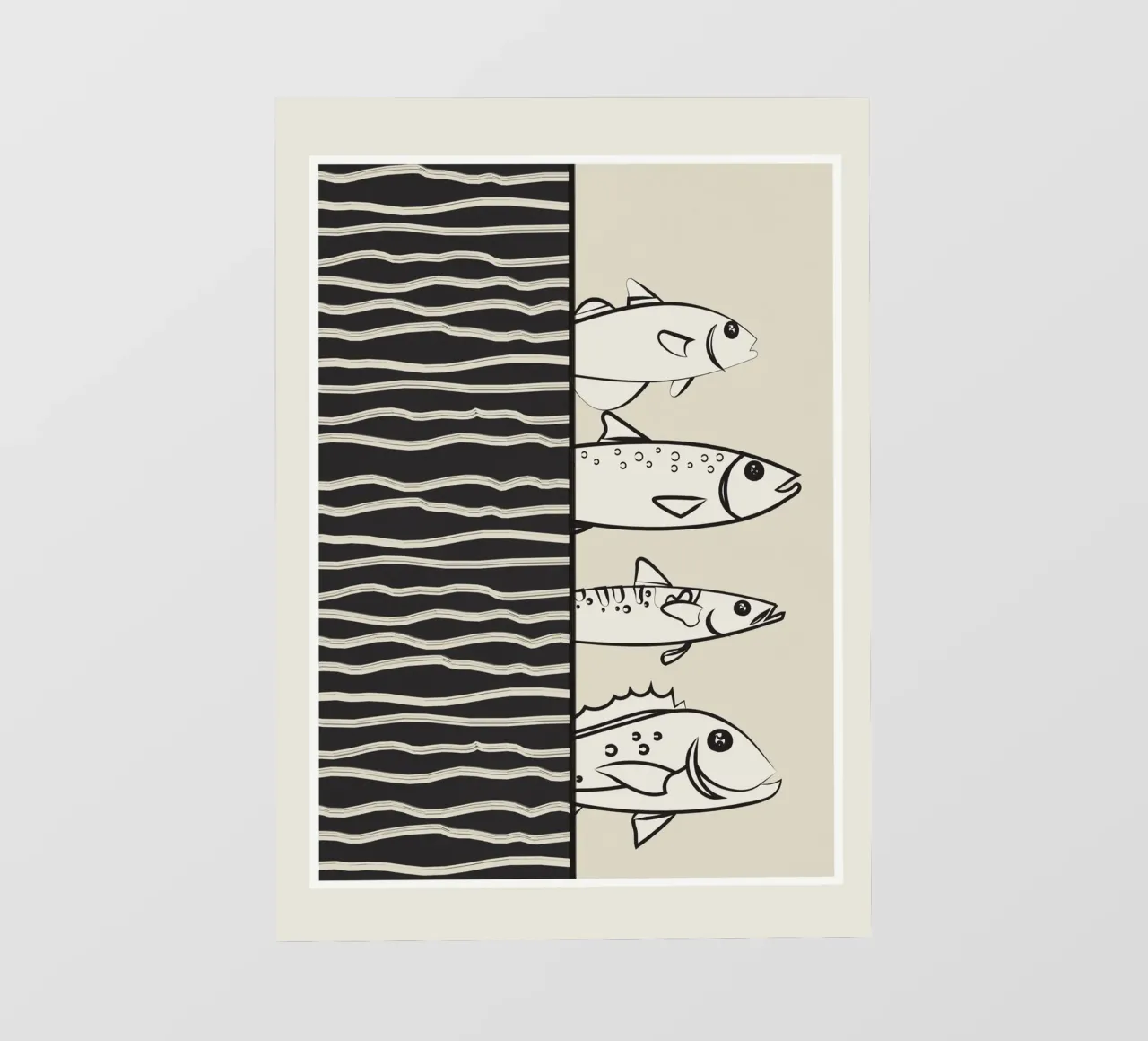 Abstract Fishes On A Wave pellicola backlit da Flow Line