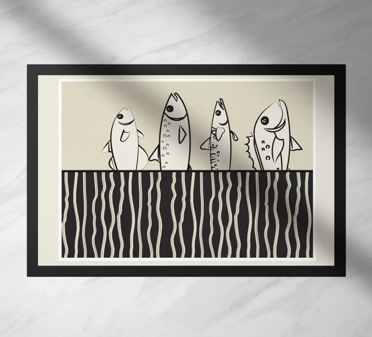 Abstract Fishes On A Wave zerbino da Flow Line