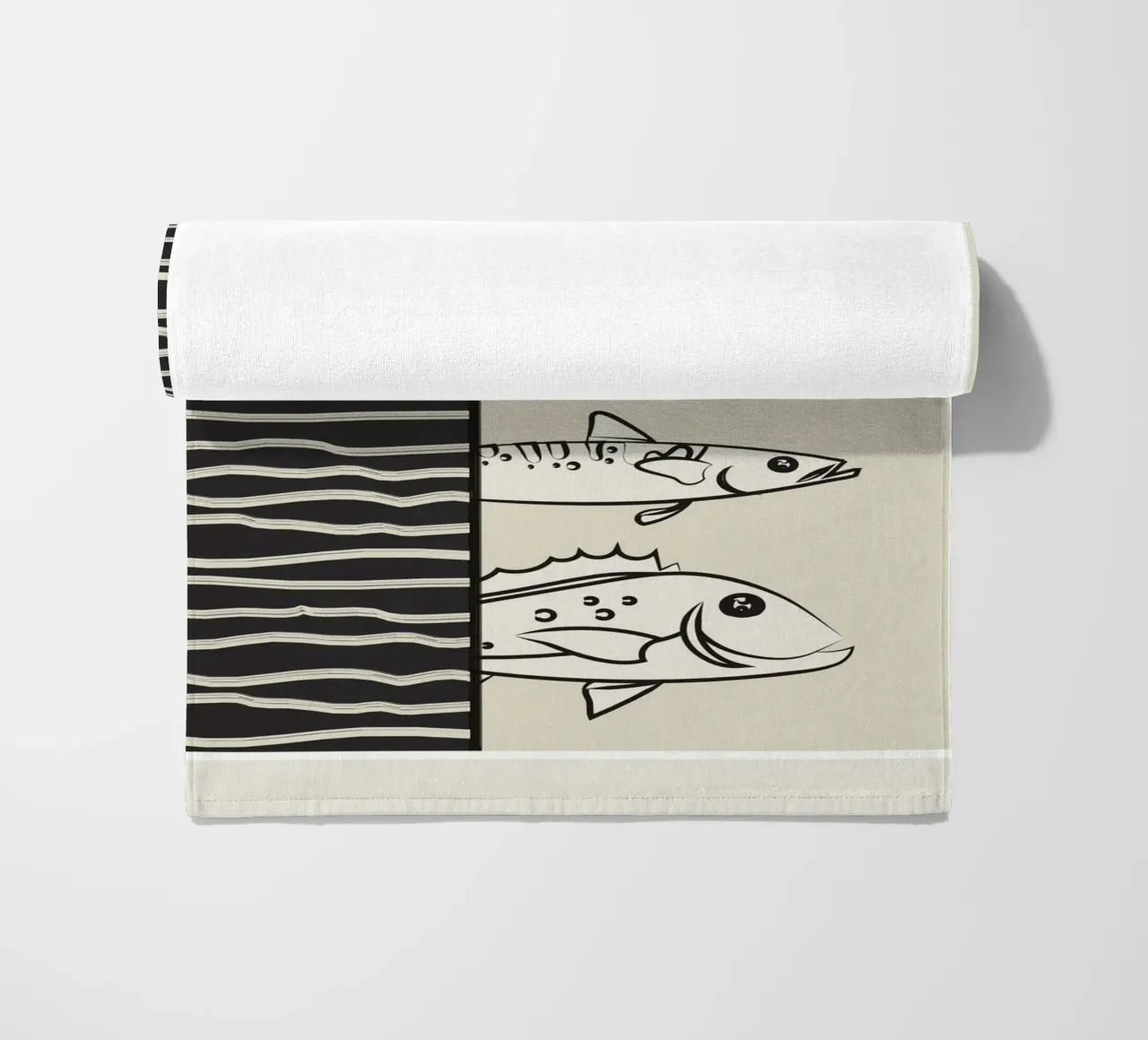 Abstract Fishes On A Wave telo mare da Flow Line