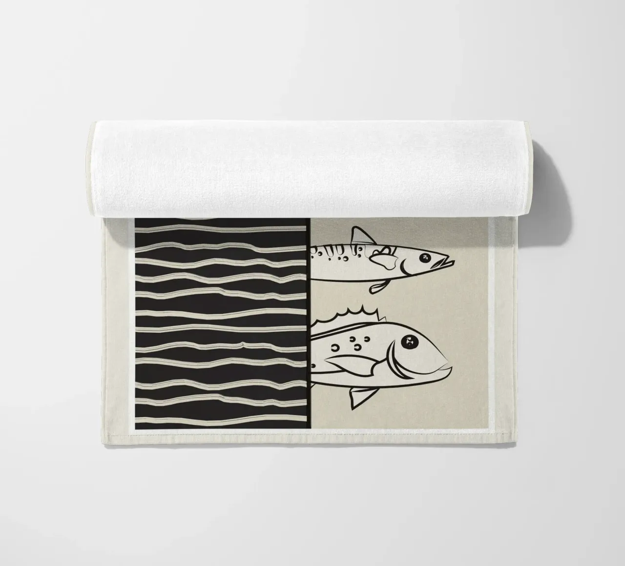 Abstract Fishes On A Wave telo mare da Flow Line