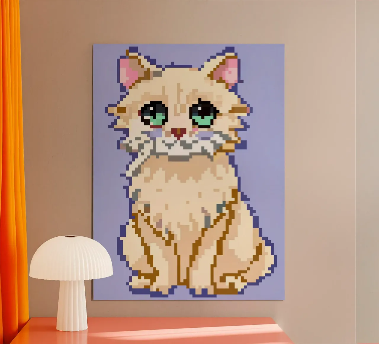 Gatto carino poster con telaio in plastica da DOG AND CAT