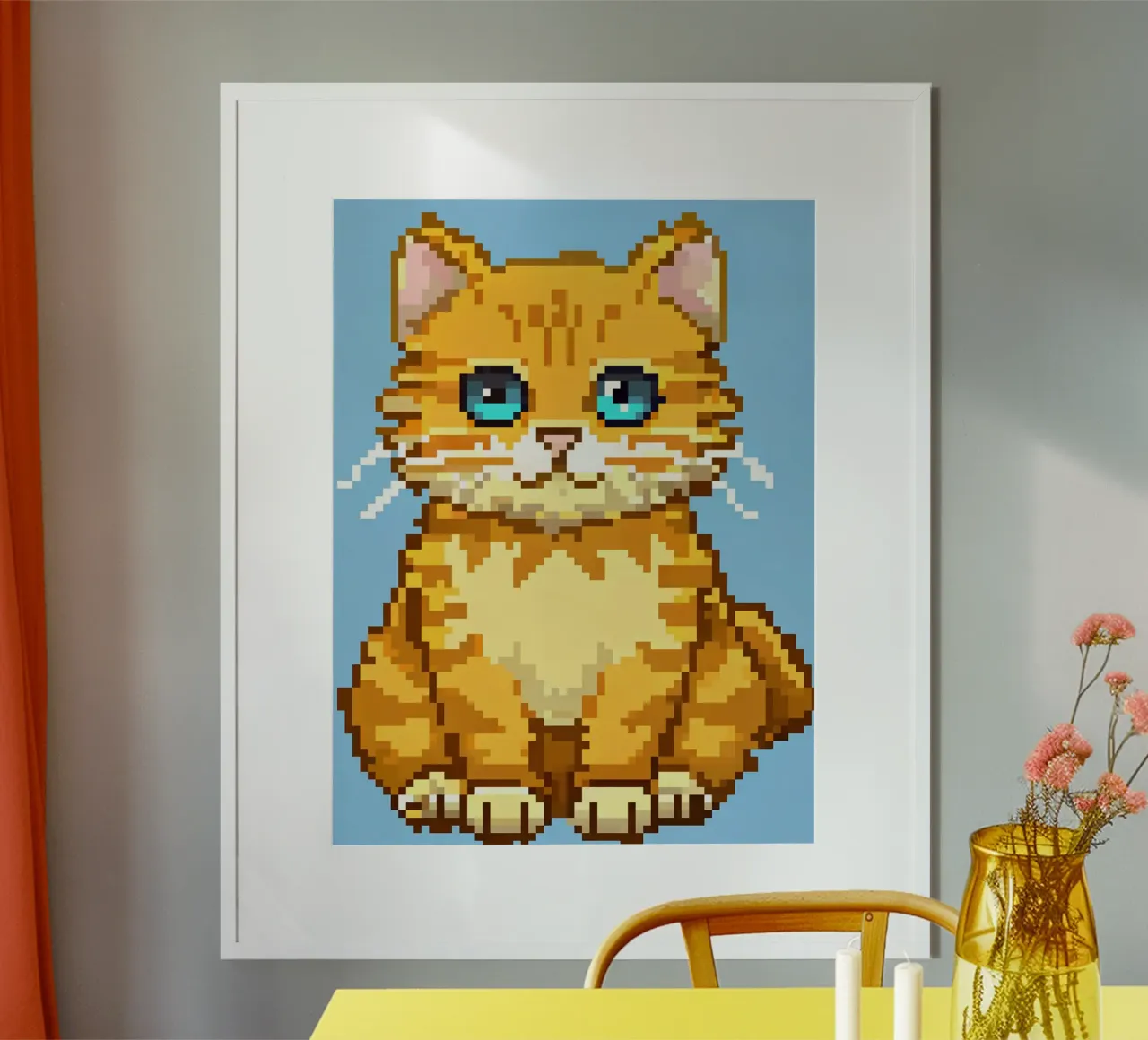 Niedliche orangefarbene Katze Hahnemühle von DOG AND CAT
