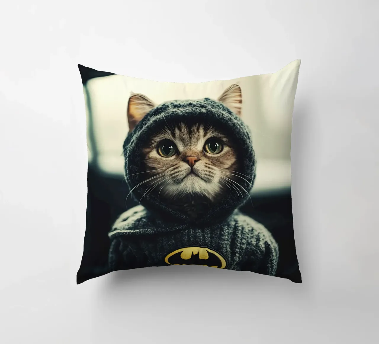 I am a Cat Batman Nr. 01 cuscino da lazydaypaper