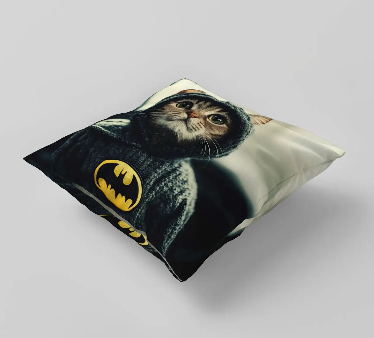 I am a Cat Batman Nr. 01 cuscino da lazydaypaper