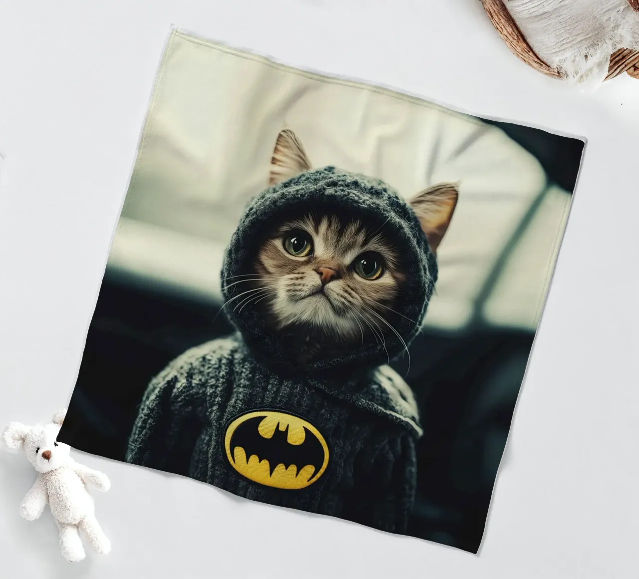 I am a Cat Batman Nr. 01 coperta in pile da lazydaypaper