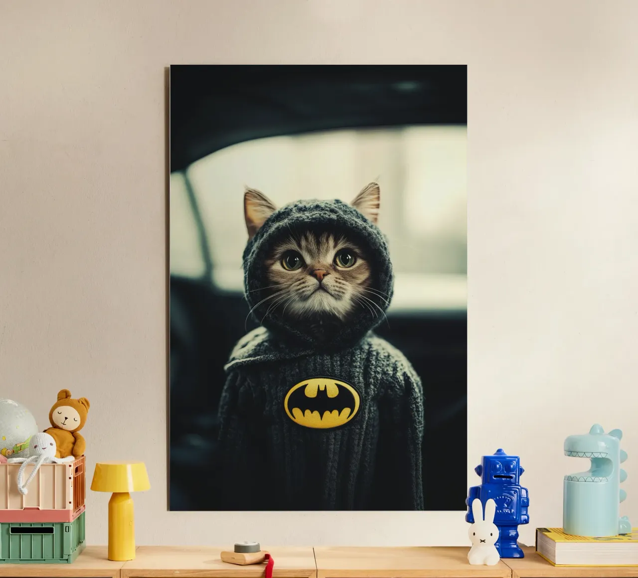 I am a Cat Batman Nr. 01 alluminio dibond da lazydaypaper