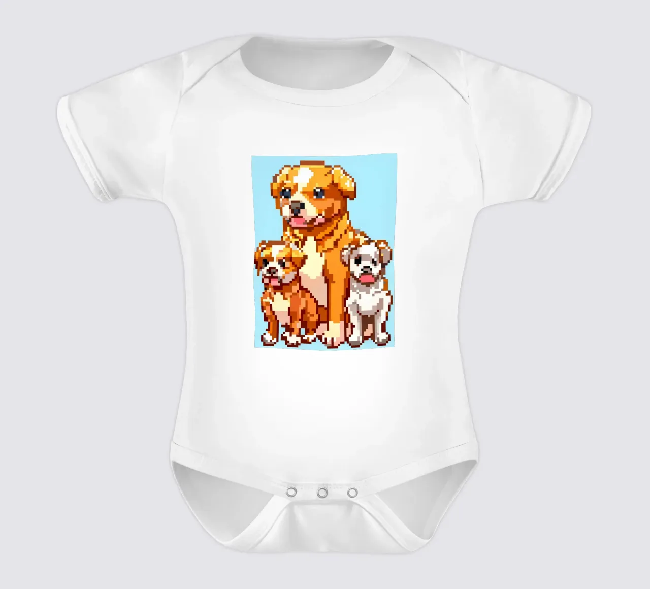 Mamma cane e il suo cucciolo body neonato maniche corte da DOG AND CAT
