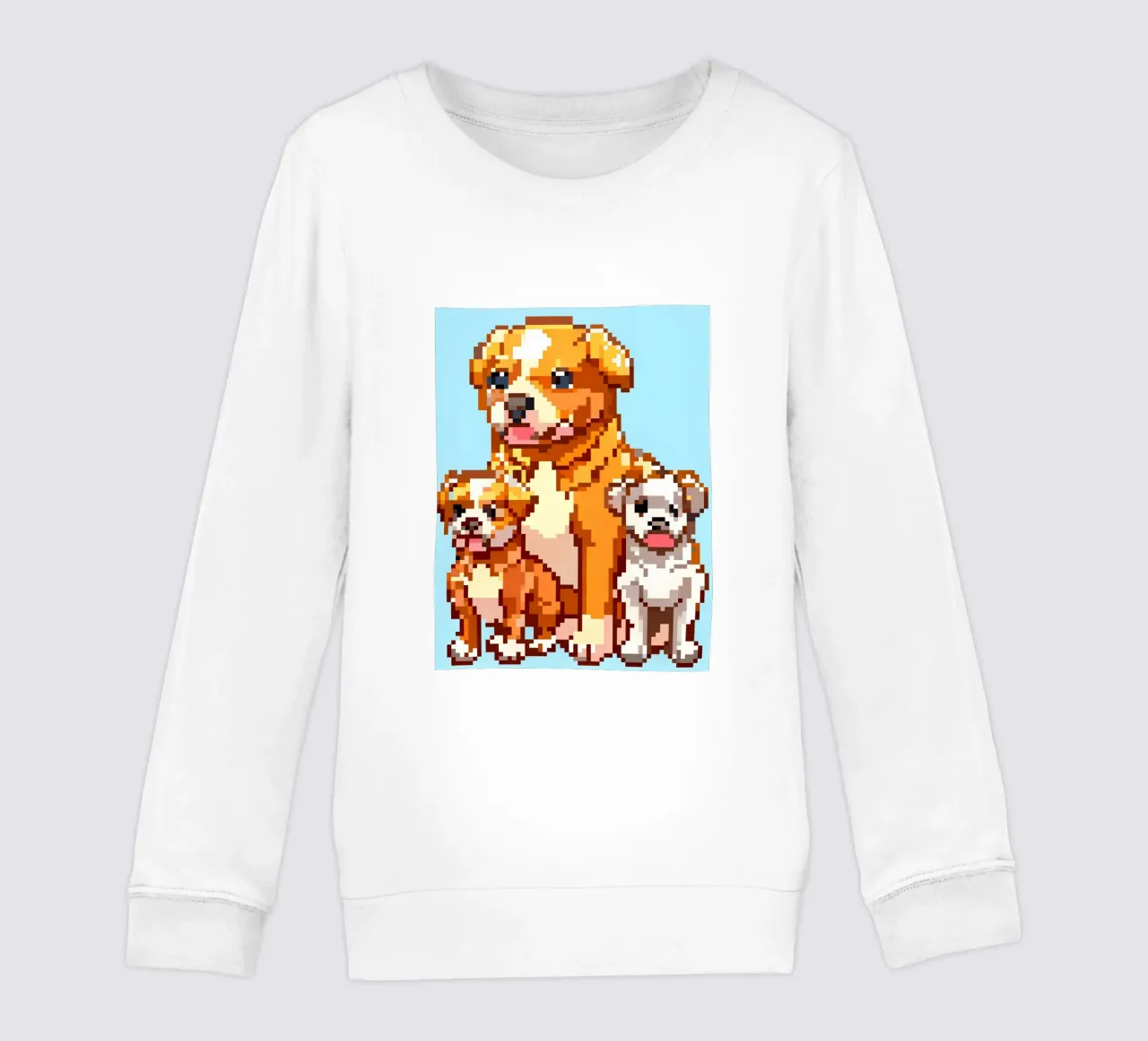 Mother Dog And Her Puppy kids sweatshirt by DOG AND CAT