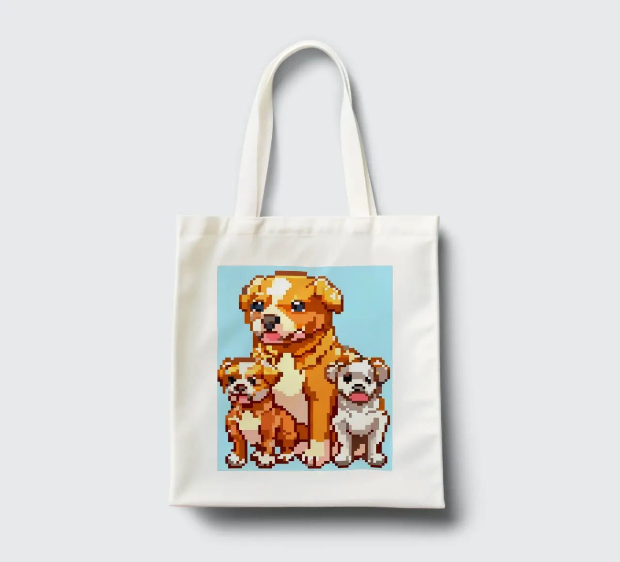 Mother Dog And Her Puppy tote bag by DOG AND CAT
