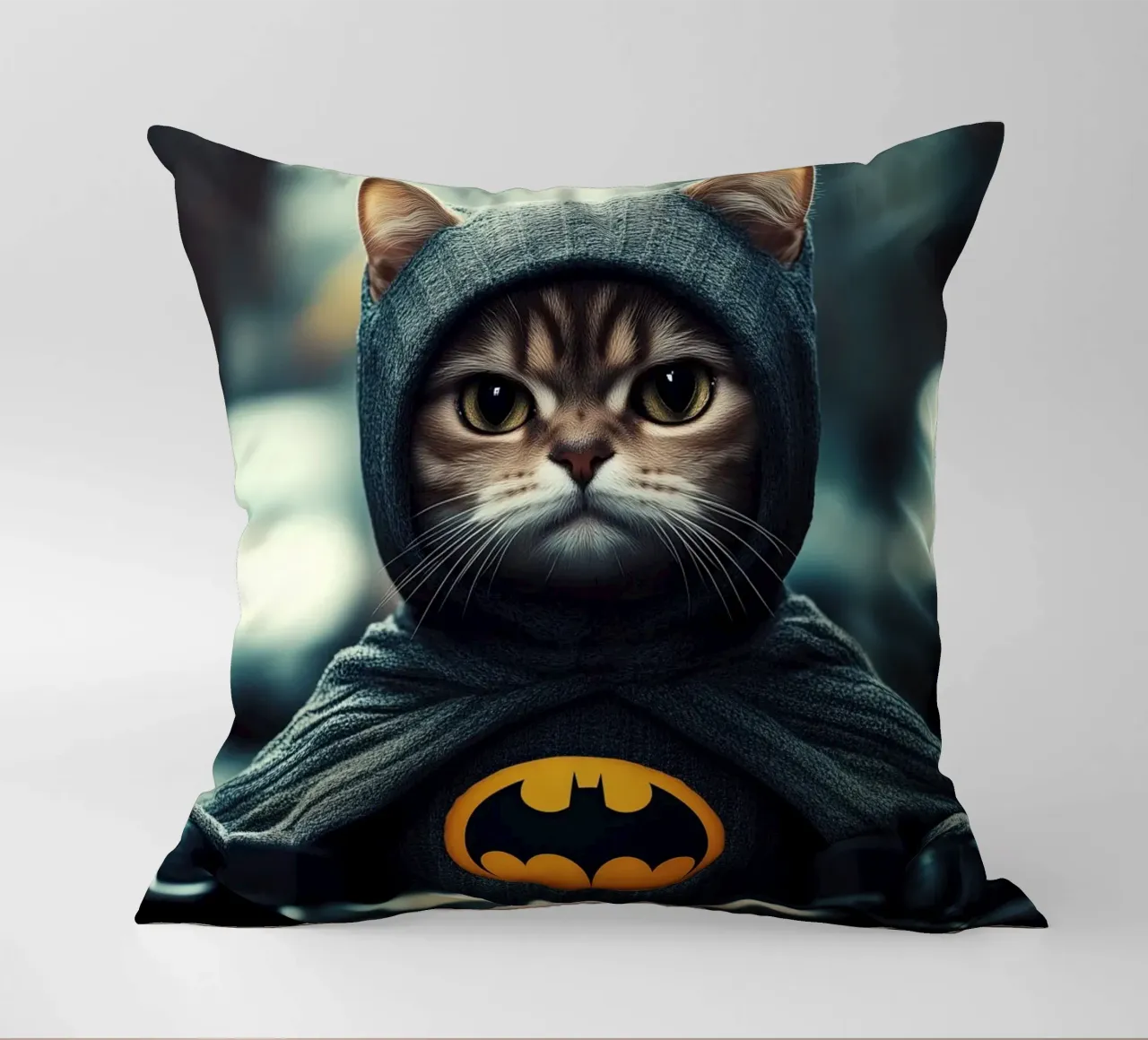 I am Cat Batman Nr. 02 cuscino da lazydaypaper