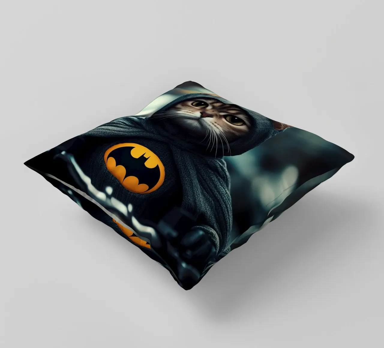 I am Cat Batman Nr. 02 cuscino da lazydaypaper
