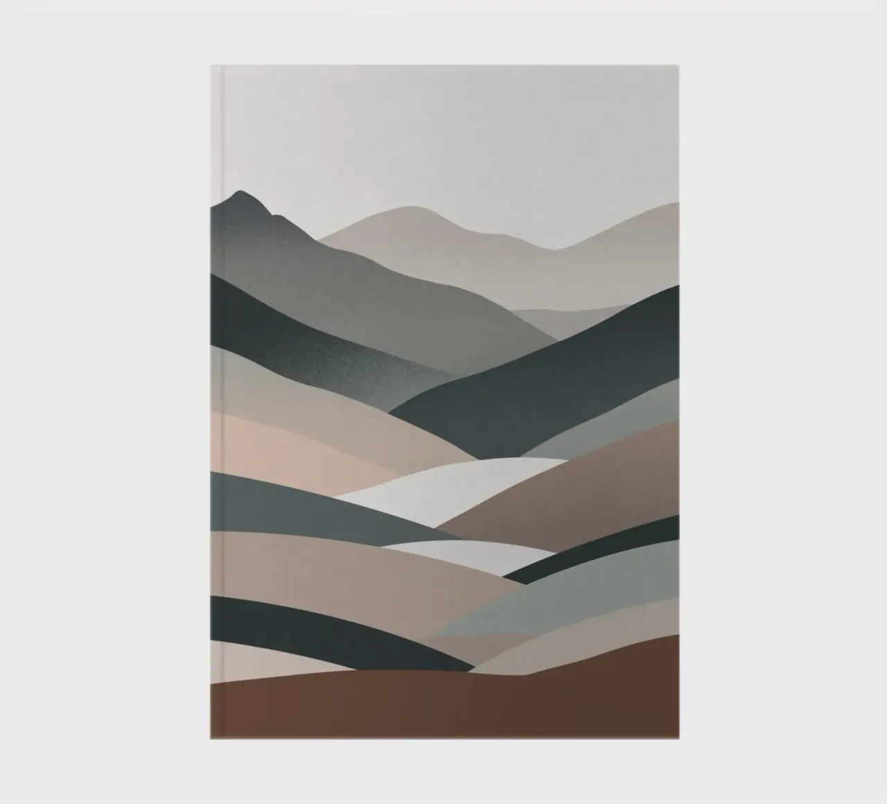 Nordic landscape mountain range 08 notebook by Little Dean