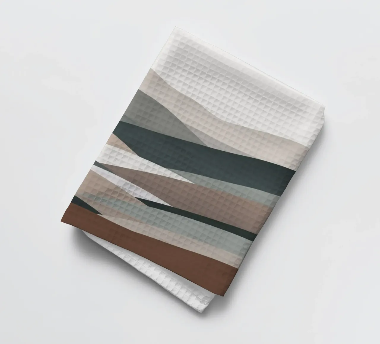 Nordic landscape mountain range 08 tea towel by Little Dean