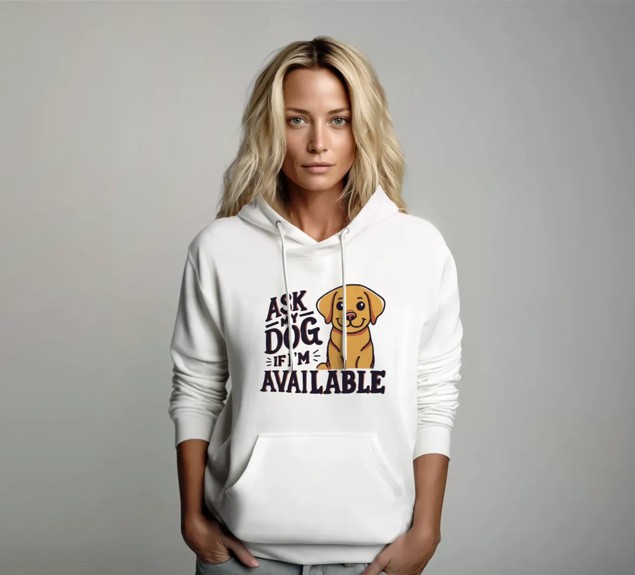 Pregúntale a mi perro si estoy disponible sudadera con capucha de Loobs