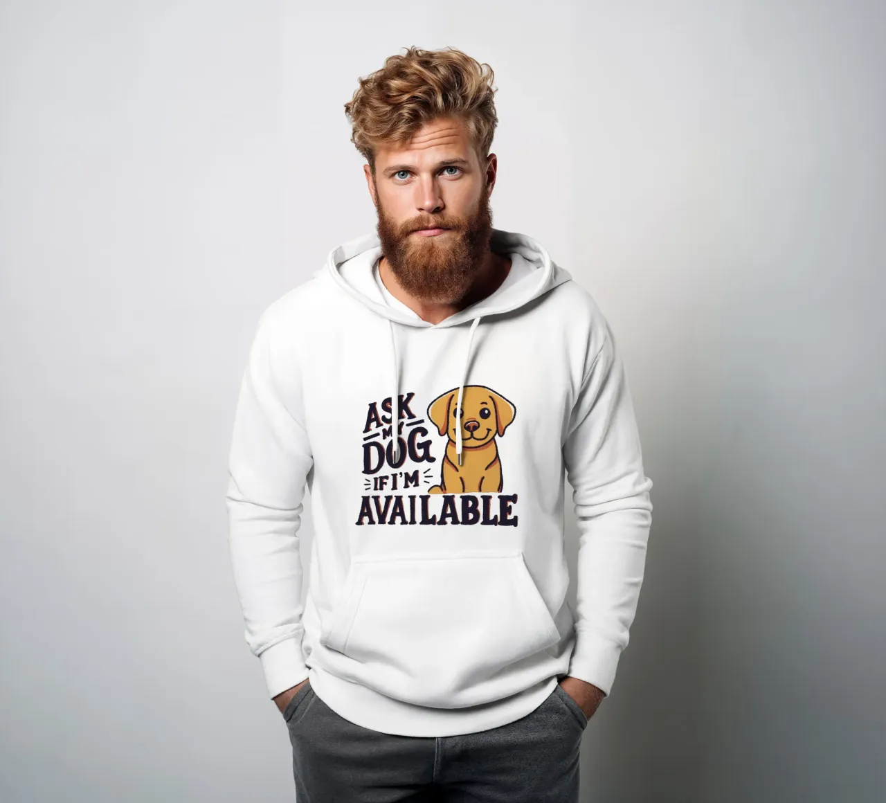 Pregúntale a mi perro si estoy disponible sudadera con capucha de Loobs
