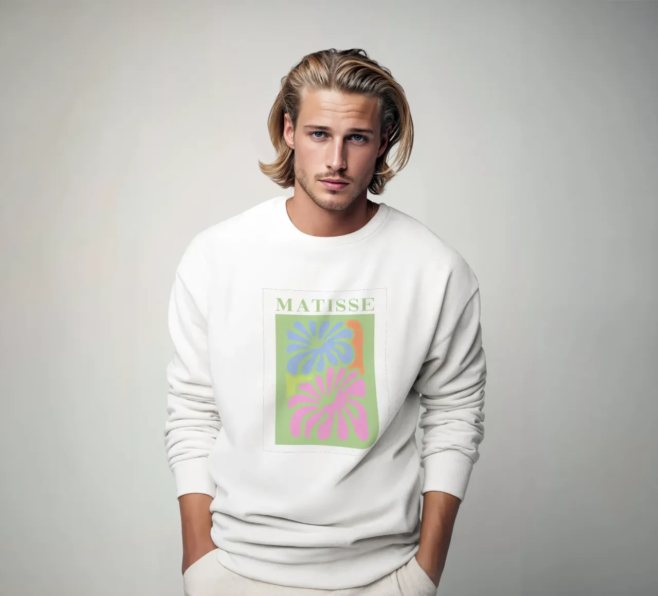 Patrones de flores suaves Matisse sudadera de Carinaprint