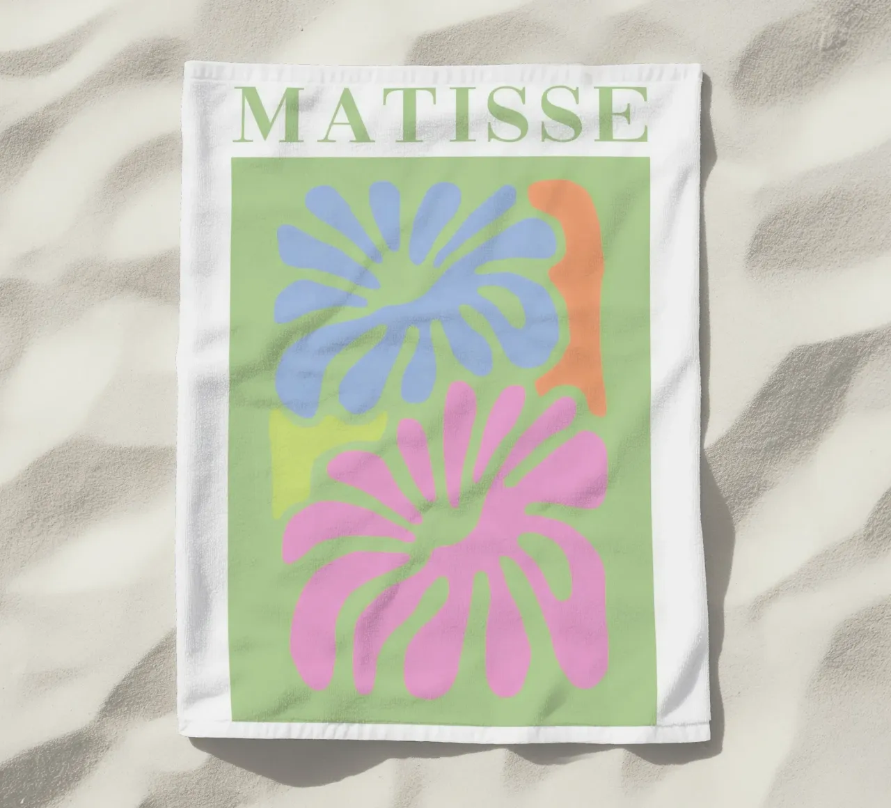 Matisse Soft Flower Patterns beach towel by Carinaprint