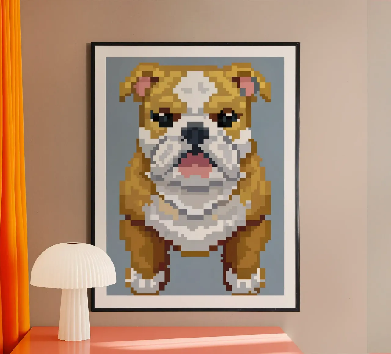 Bulldog poster con telaio in plastica da DOG AND CAT