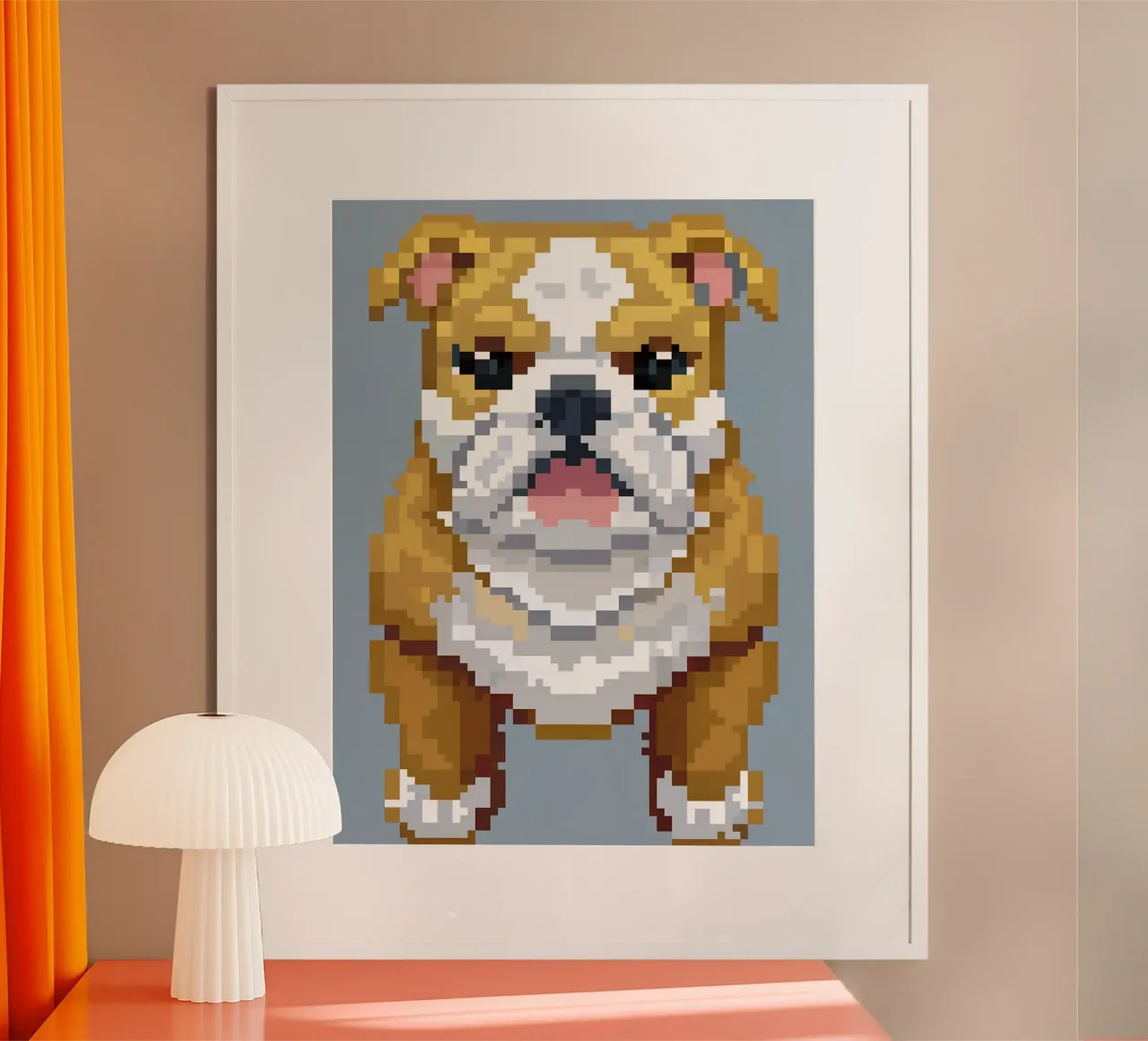Bulldog poster con telaio in plastica da DOG AND CAT