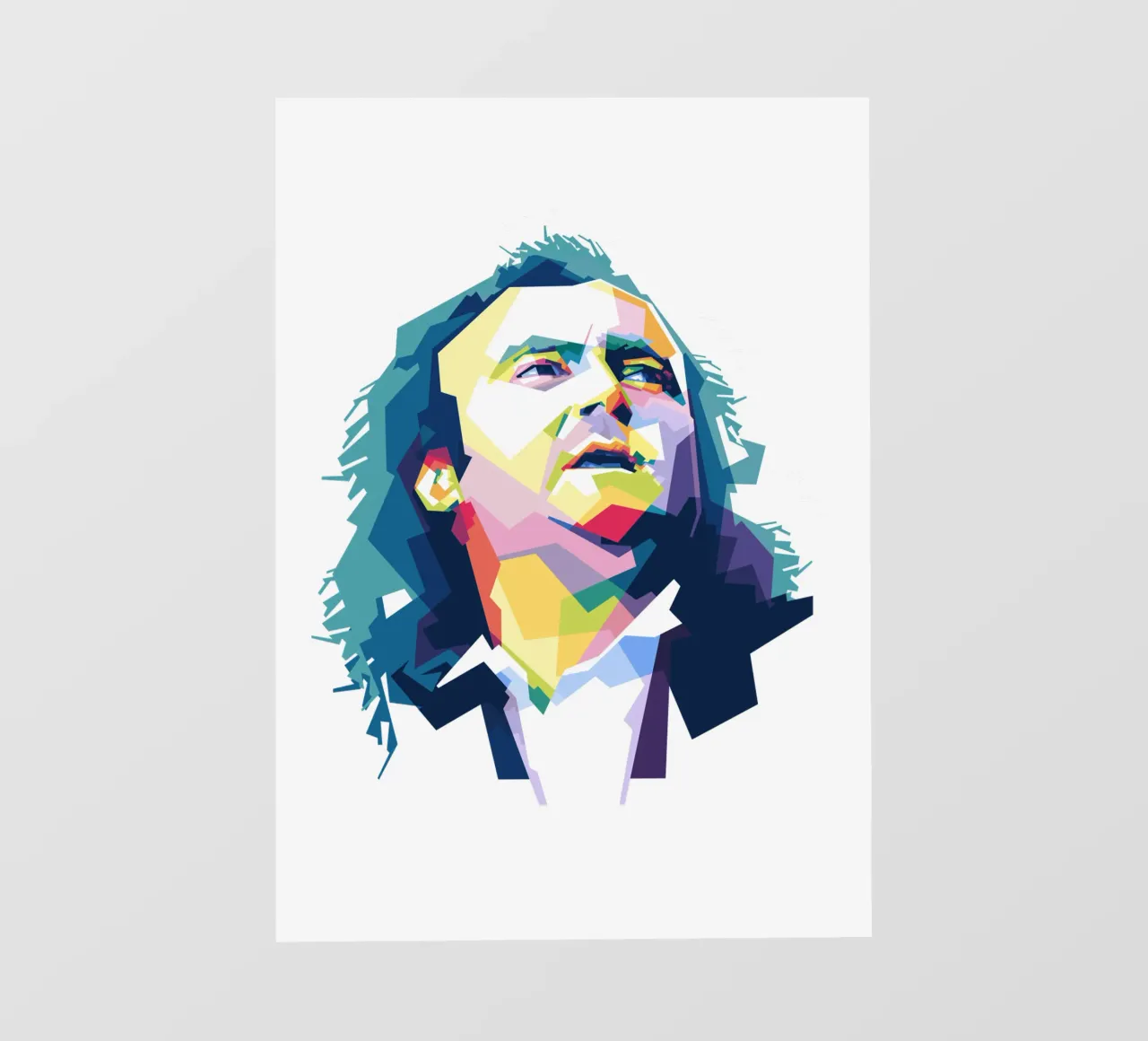 Phil Collins WPAP pellicola backlit da Alkahfsmart