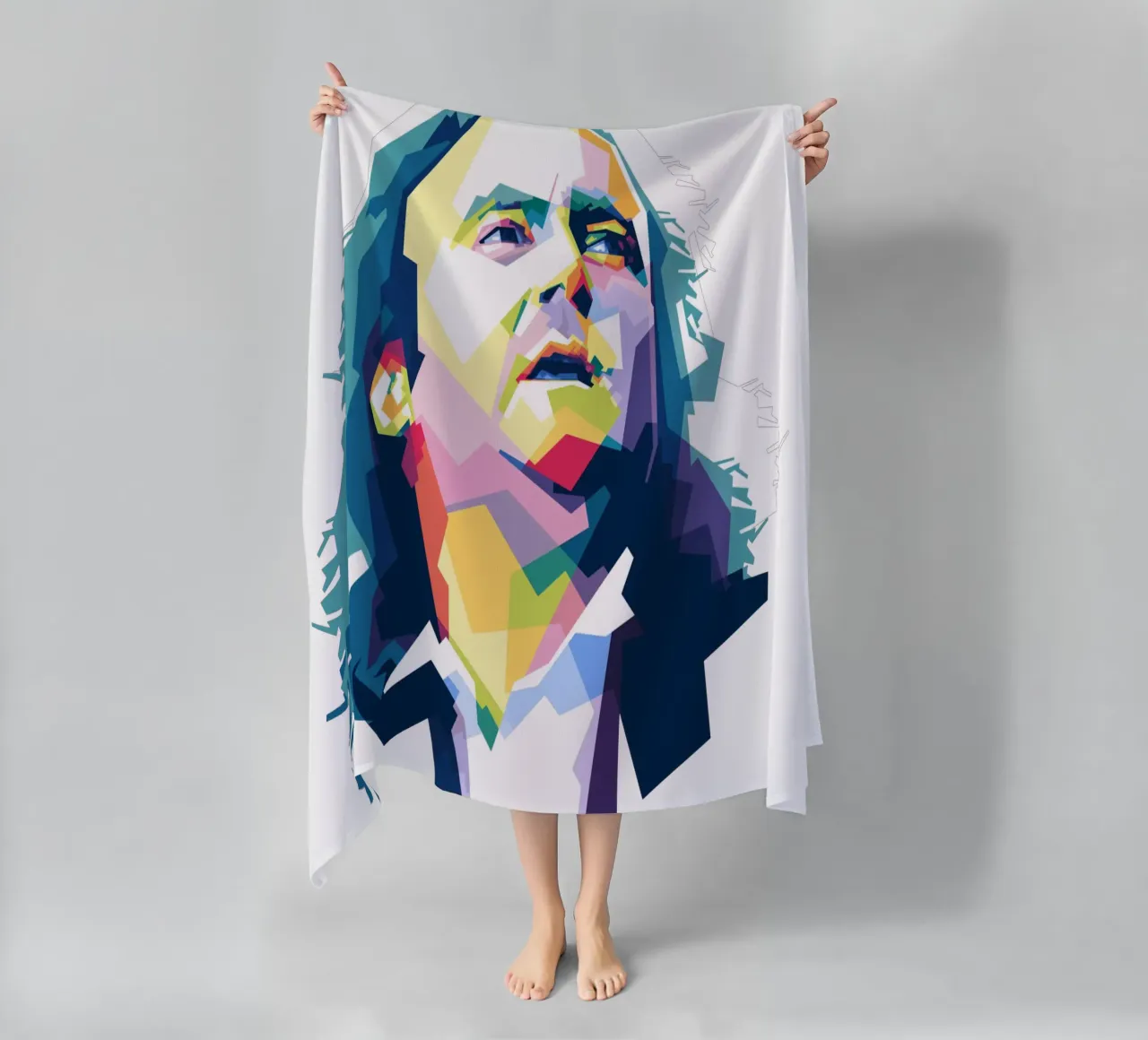 Phil Collins WPAP beach towel by Alkahfsmart