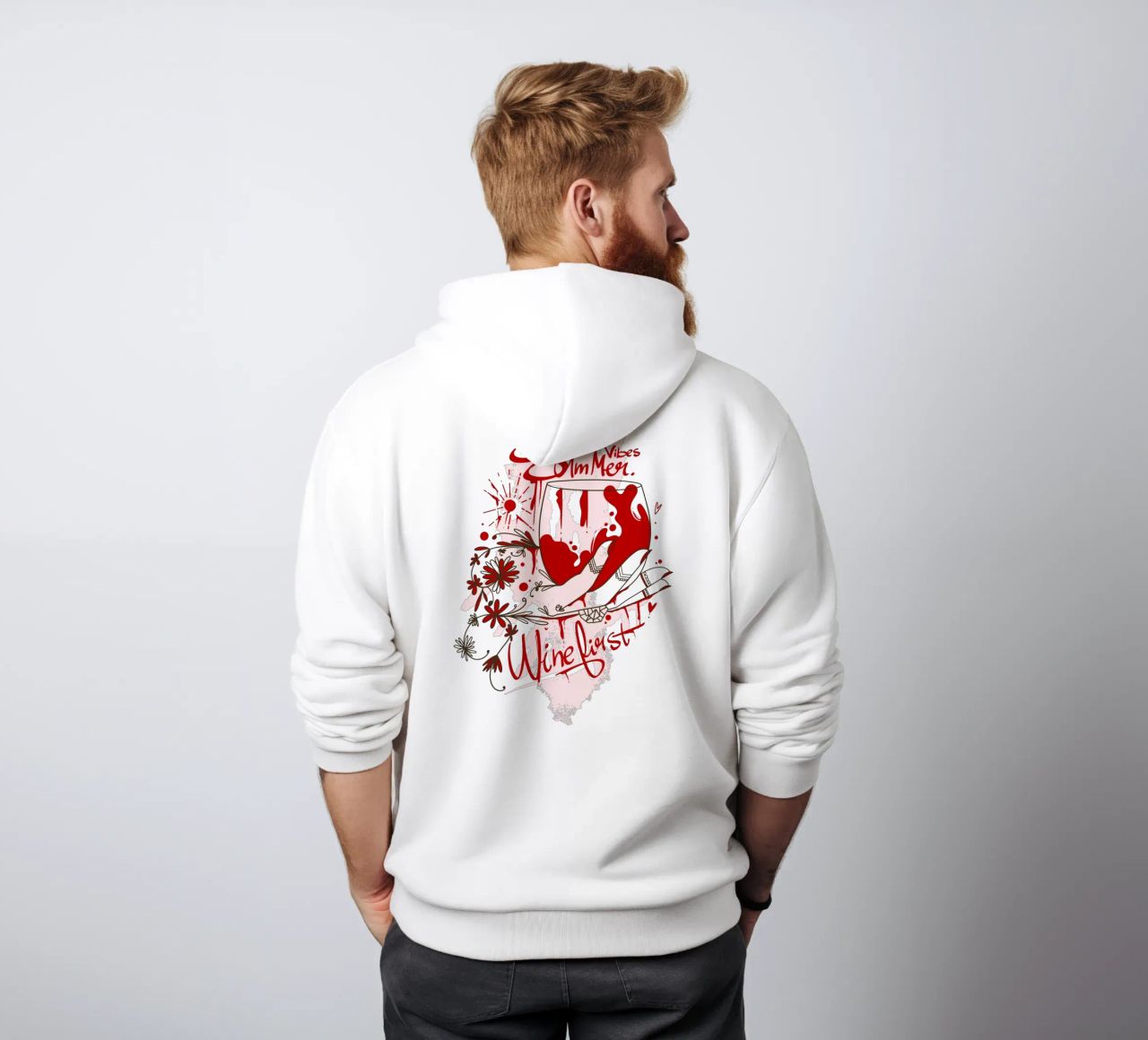 Summer Vibes & Wine First felpa con cappuccio da Gift For You