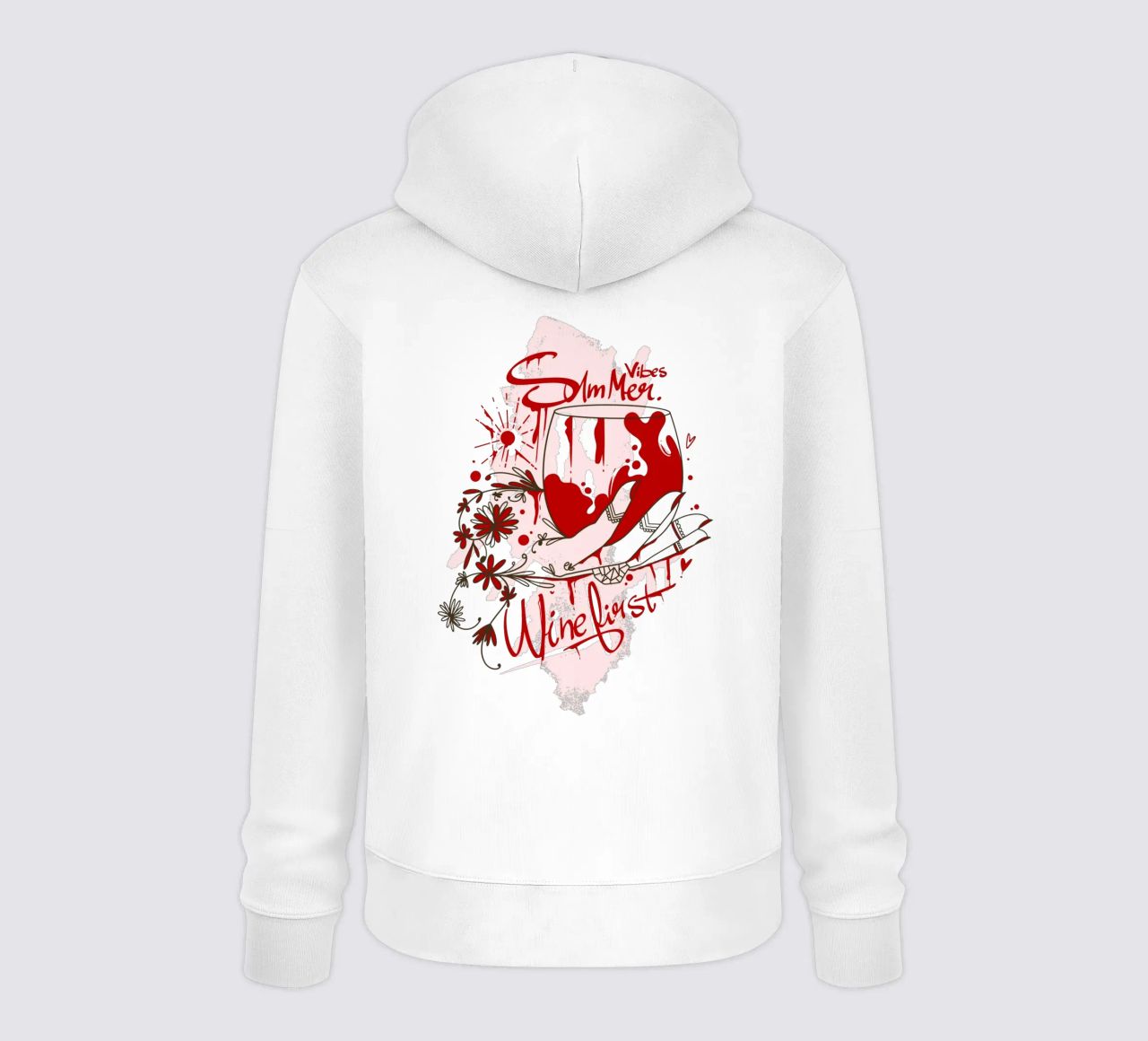 Summer Vibes & Wine First felpa con cappuccio da Gift For You