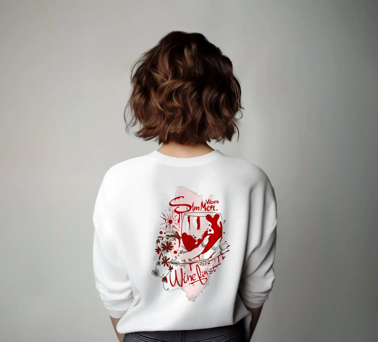 Les vibrations de l'été et le vin d'abord sweat de Gift For You