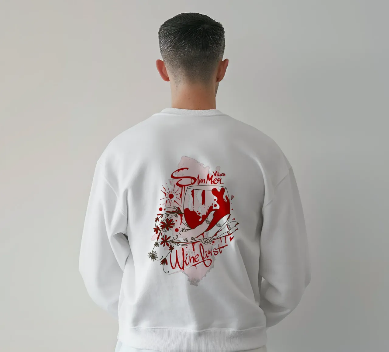 Les vibrations de l'été et le vin d'abord sweat de Gift For You